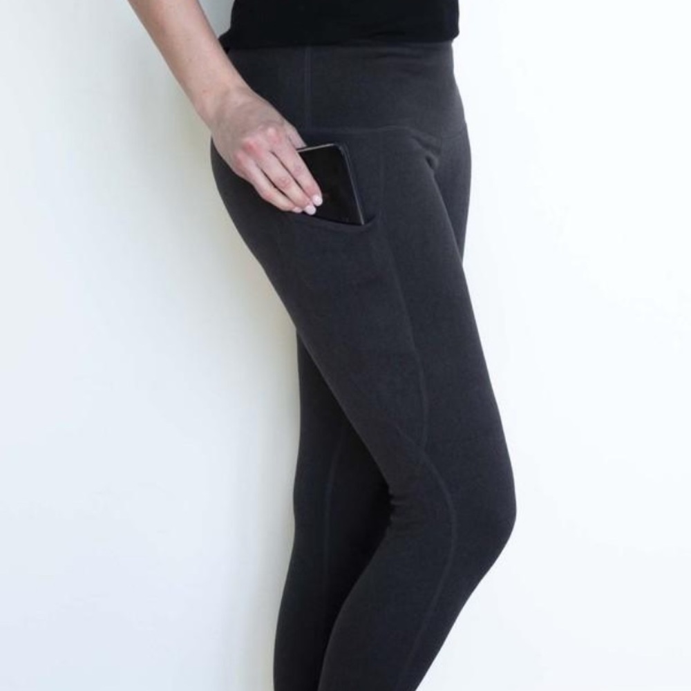 Charcoal soft pocket legging